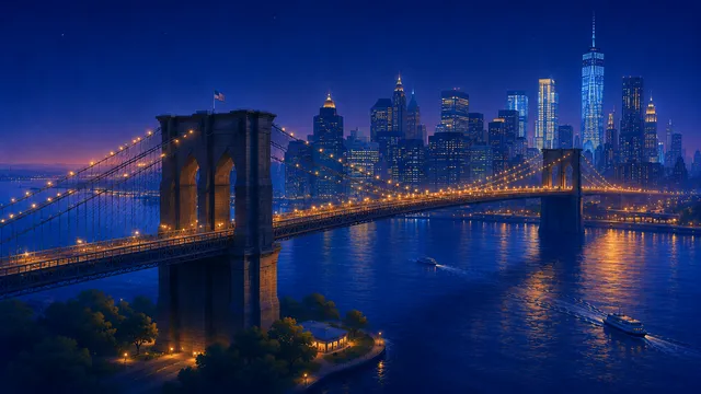Bridge wallpaper: Brooklyn Bridge   dark